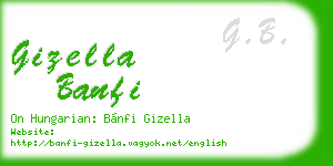 gizella banfi business card